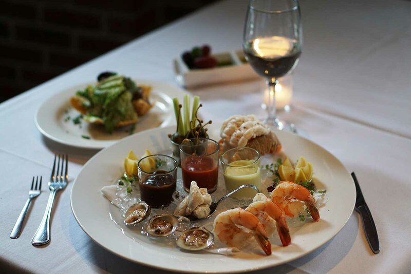 Clams, shrimp, mussels, lobster tail appetizer